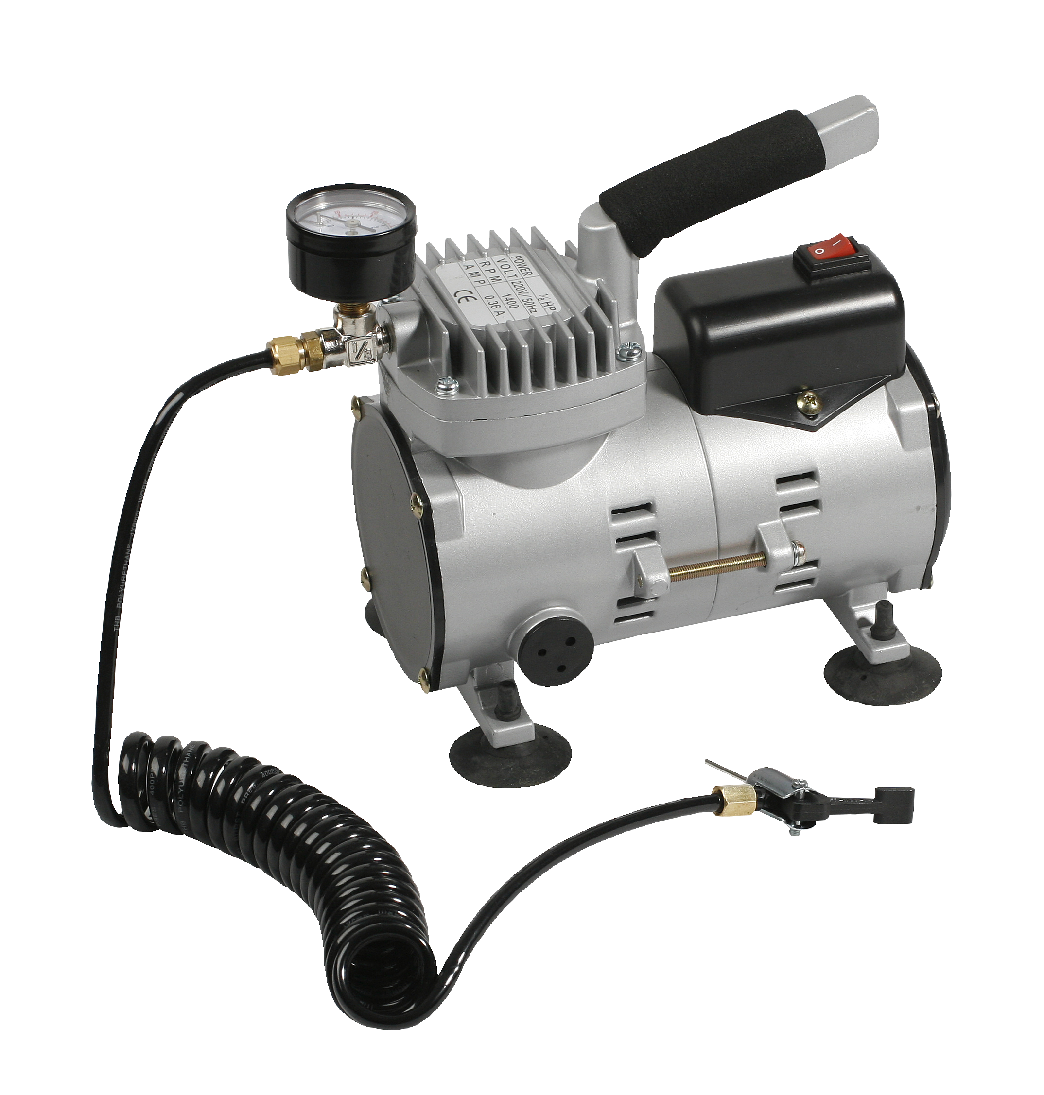 mini air compressor silver